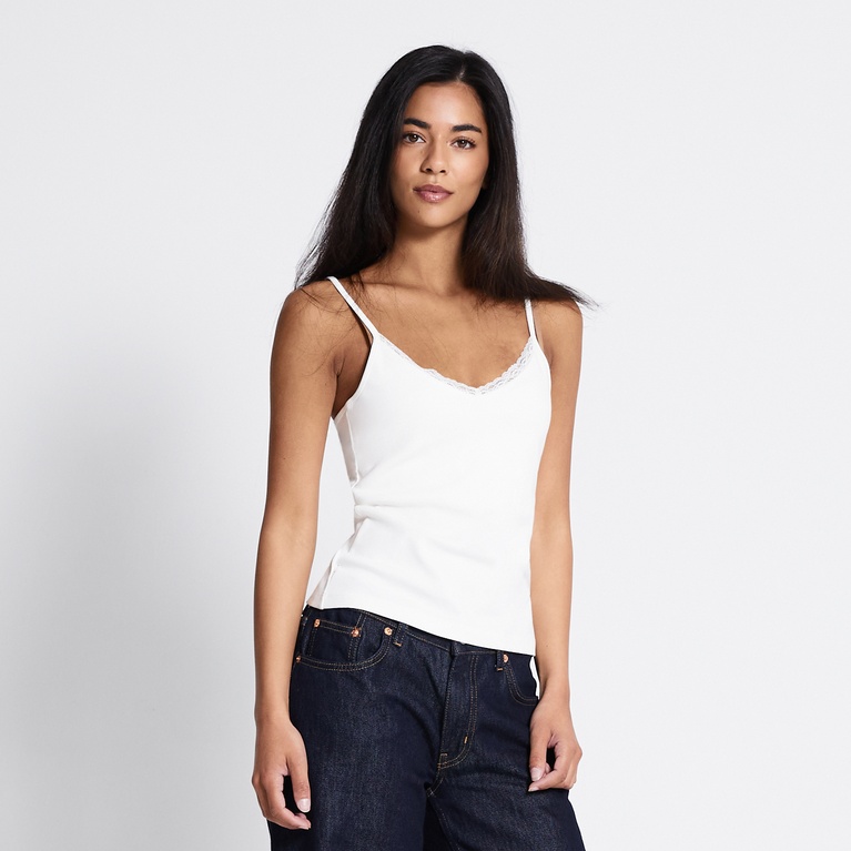 Lace singlet "Pauline" Off white